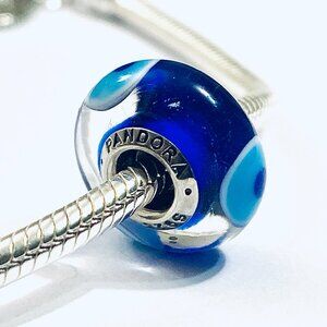 Brand New Authentic Pandora EVIL EYE murano glass bead charm / Pandora Bracelet